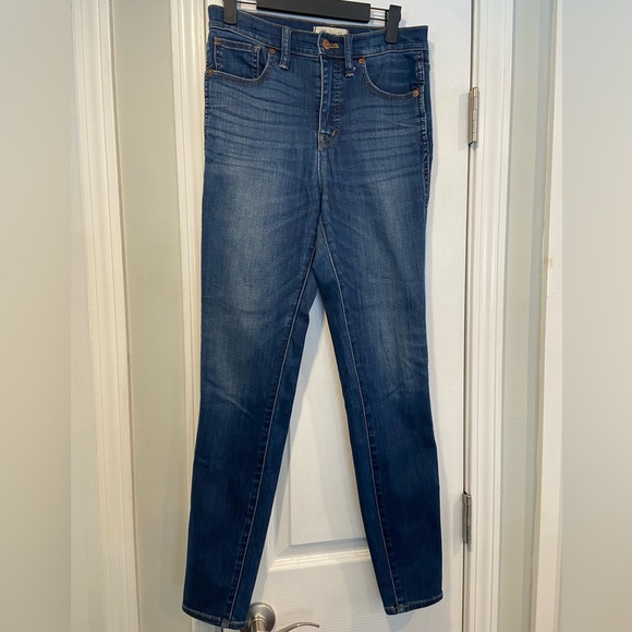 Madewell 10” High Rise Skinny Denim Jeans Medium Wash Five Pocket Size 27 T - Picture 1 of 14
